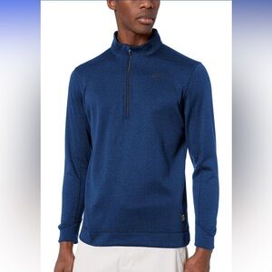 NIKE Men's Therma Top Half Zip Golf Sweater, Blue Void/Black, small